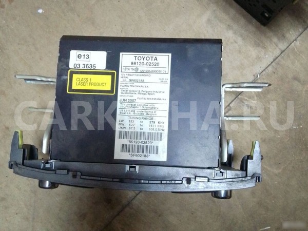 Штатная магнитола Toyota Corolla Auris E150 Toyota Auris оригинальный номер 86120-02520